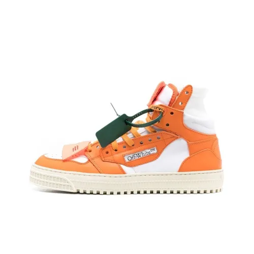 OFF WHITE Off Court High Top Stylish Skateboarding Shoes Men's Orange