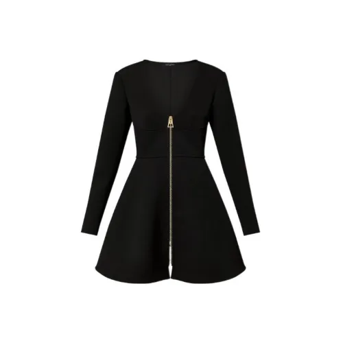 LOUIS VUITTON Long-Sleeved Dresses Women's Black