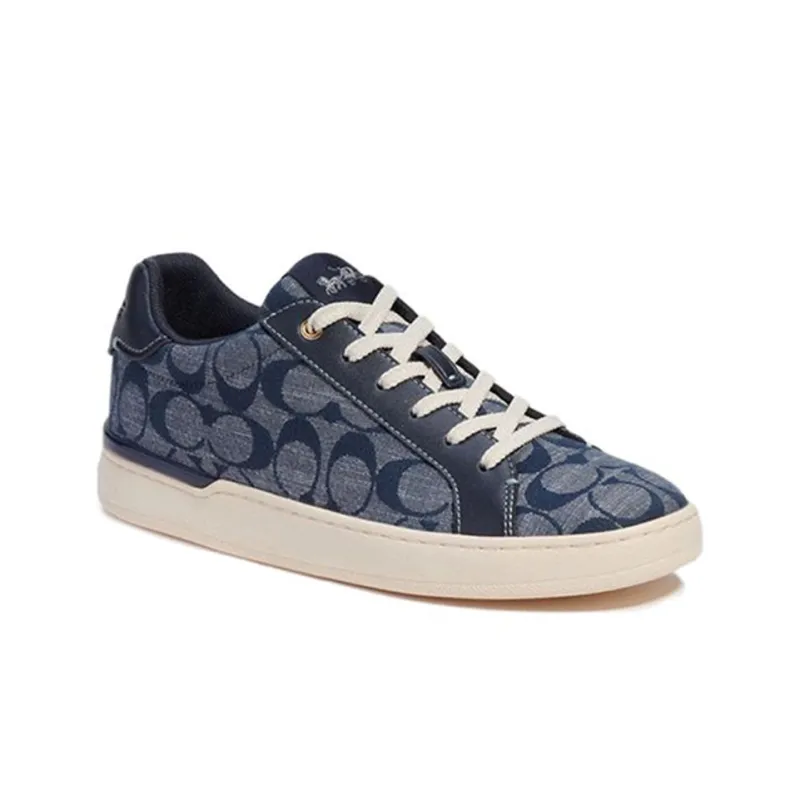 COACH Money Clip Low Top Stylish Skateboarding Shoes Men's Blue-2