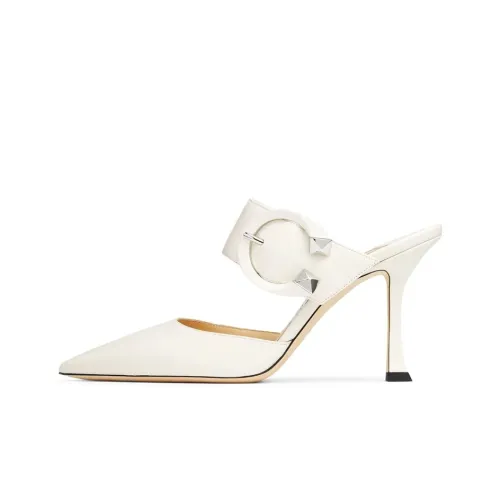 Jimmy Choo Wrap-toe Slippers Women's White