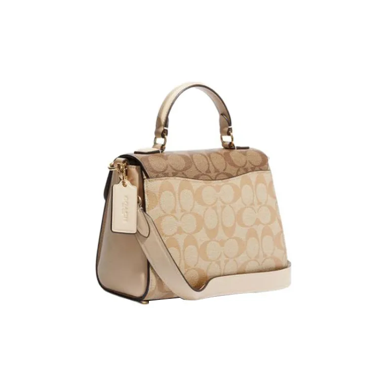 COACH Morgan 21 Top Handle Satchel In Blocked Signature Canvas-1