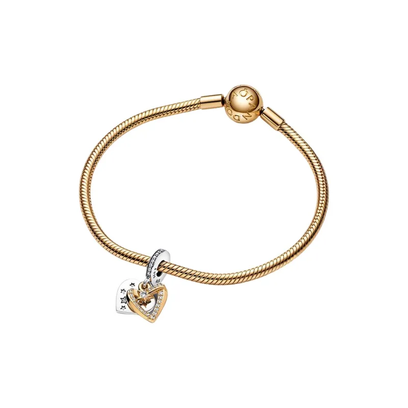 Pandora MOMENTS Bead Ornament Women's Gold-2