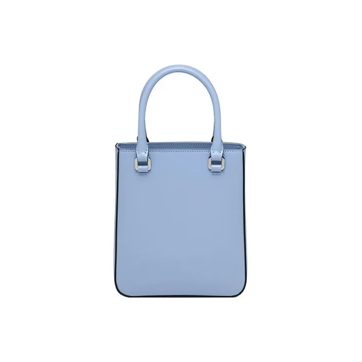 PRADA Leather Shoulder Bag Crossbody Bag Handbag Small Size Women's Light Blue-2