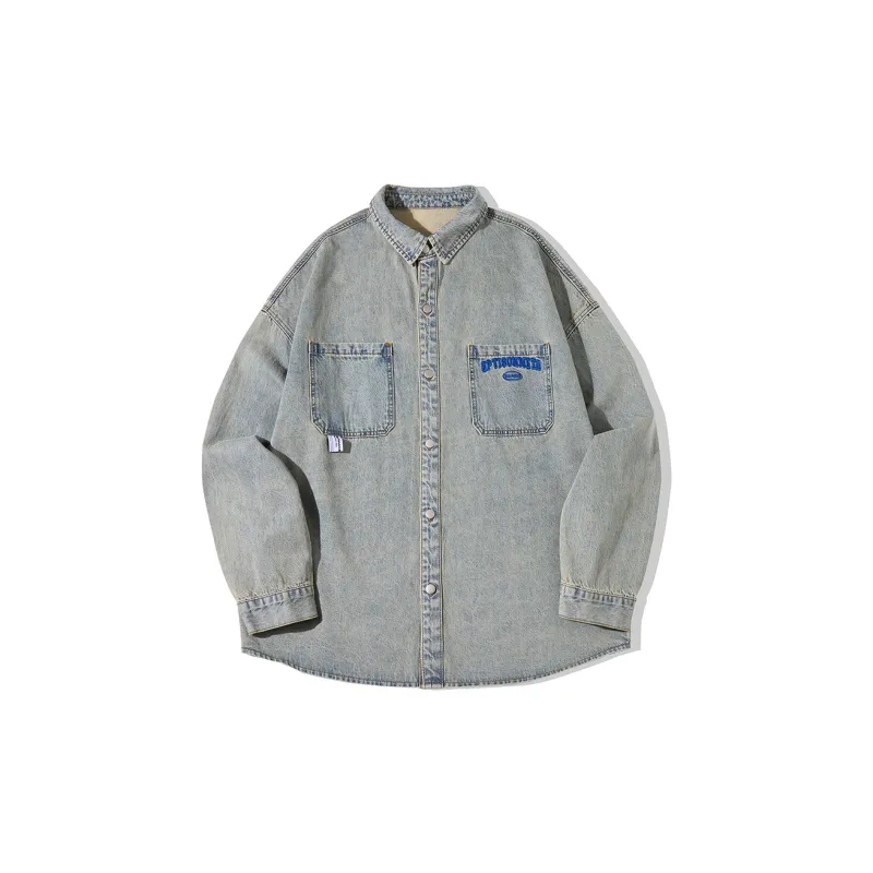 EPTISON Shirts Unisex Denim Gray Blue-1