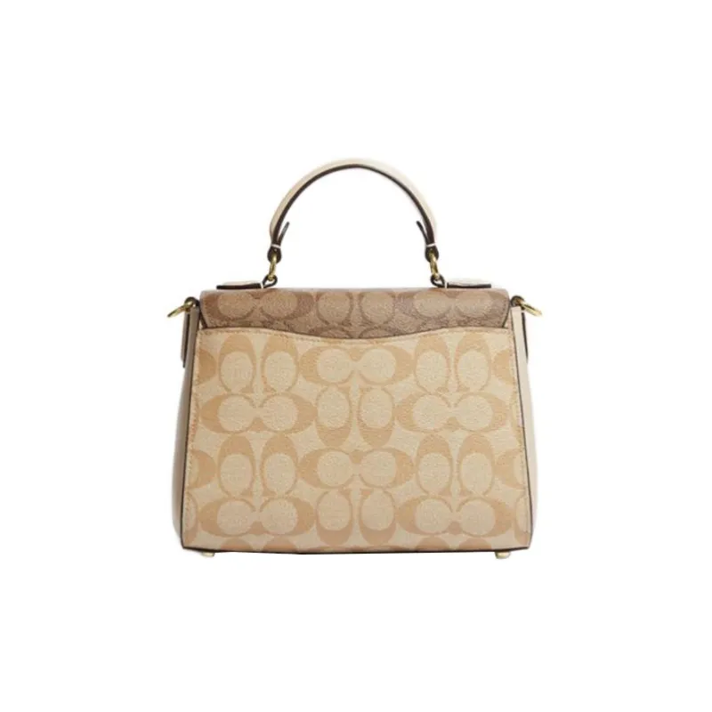 COACH Morgan 21 Top Handle Satchel In Blocked Signature Canvas-2