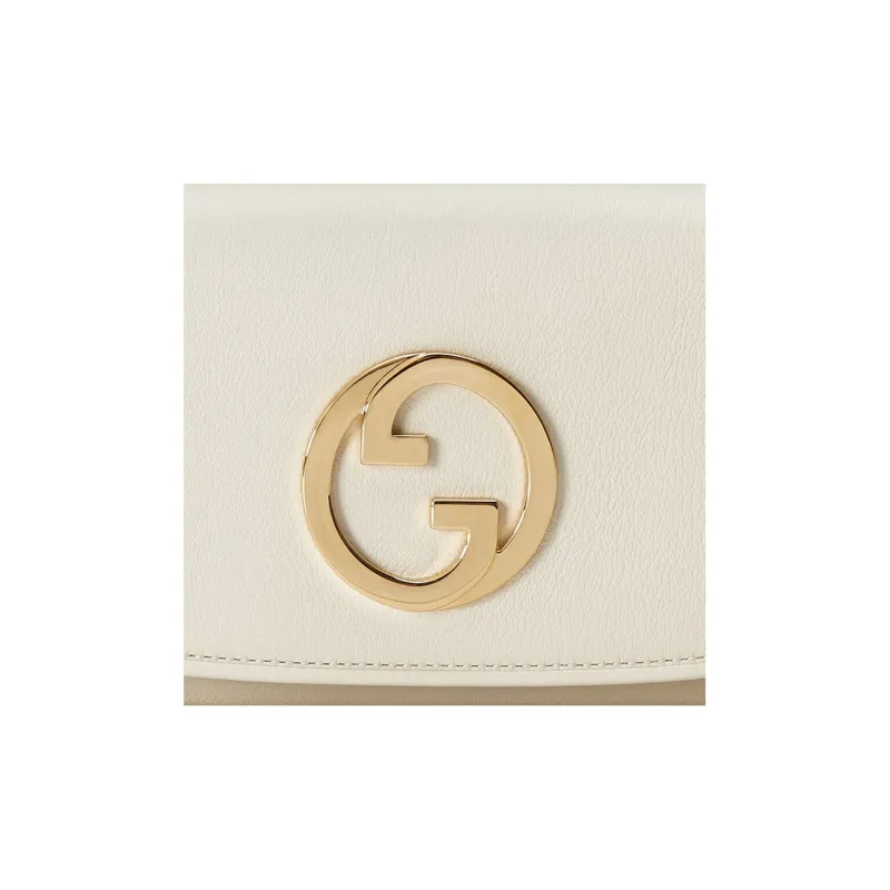 GUCCI Blondie Leather Shoulder Bag, Crossbody Bag, Wallet Regular Women's White-7