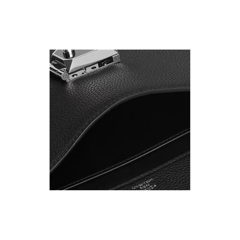 HERMES Sac A Depeches Laque Togo Calfskin Messenger Bag, Crossbody Bag Men's Noir Black-4