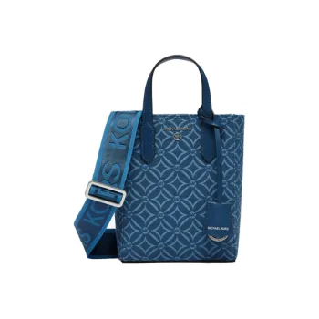 MICHAEL KORS Sinclair Cow Leather With Leather Crossbody Bag, Shoulder Bag, Handbag Mini Women's Blue