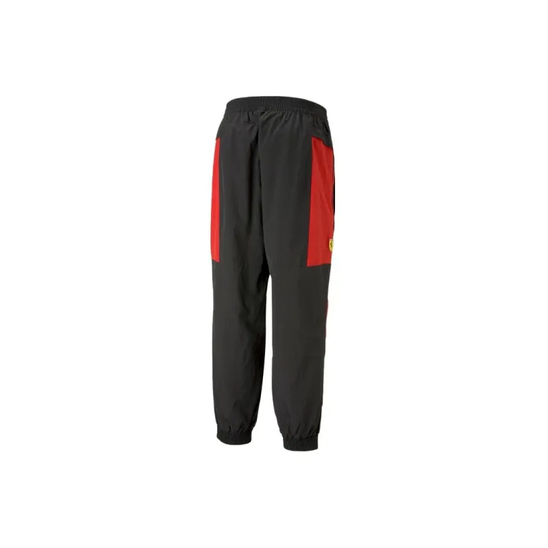 PUMA X FERRARI Casual Pants Unisex Red Black-1