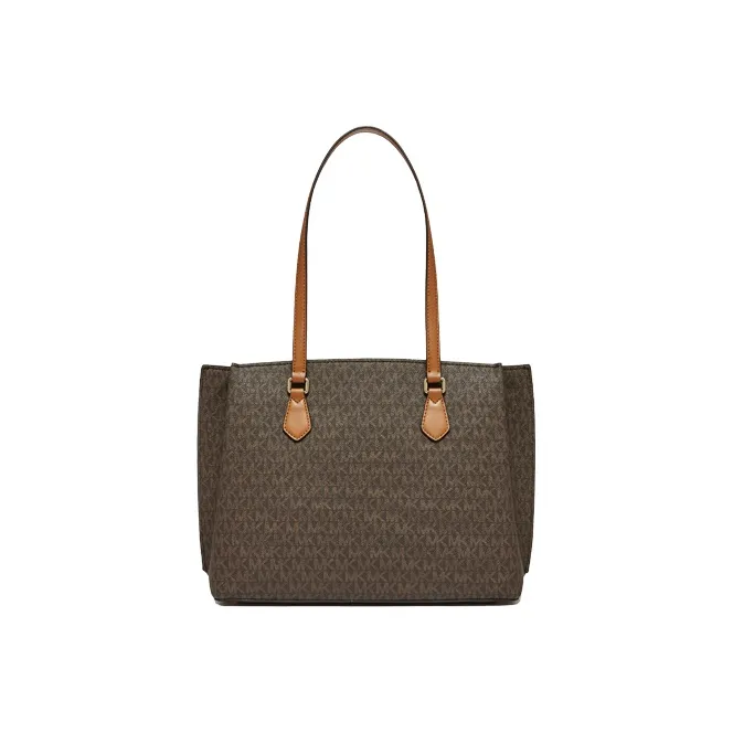 MICHAEL KORS MK Ruby Artificial Leather Tote Bag, Shopping Bag, Handbag, Shoulder Bag Women's Camel-1