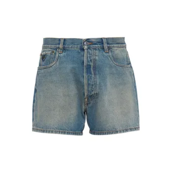 PRADA SS23 Denim Shorts Men's Denim Blue