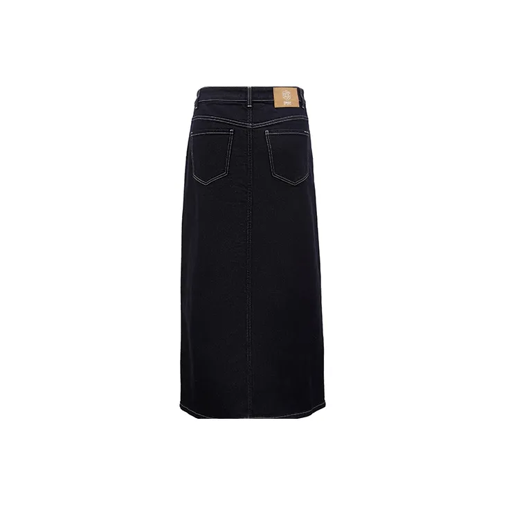 ONLY Denim Long Skirts Women's 1000 Washed Blue Denim 1000JEANS BLUE-1