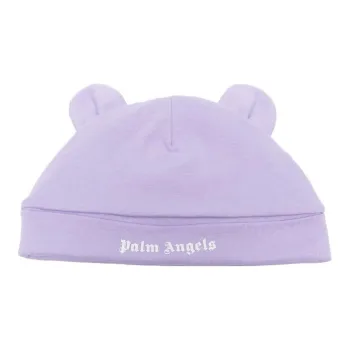 PALM ANGELS Kids Bear Ears Cotton Beanie Hat