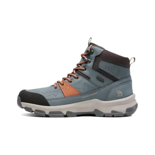 CAMEL Barlang Non-slip Wear-resistant Shock Absorption High-Top Outdoor Shoes Men's Gray Blue