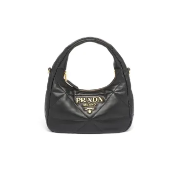 PRADA Lambskin Shoulder Bag, Crossbody Bag, Handbag Mini Women's Black