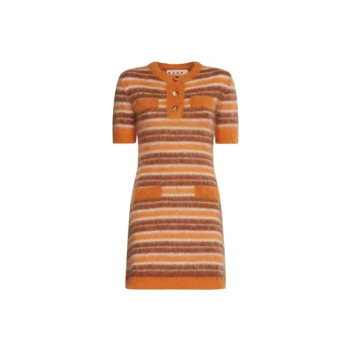 MARNI Short-Sleeved Dresses Women's Orange