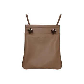 HERMES Aline Calfskin Crossbody Bag Mini Women's Milk Tea Beige