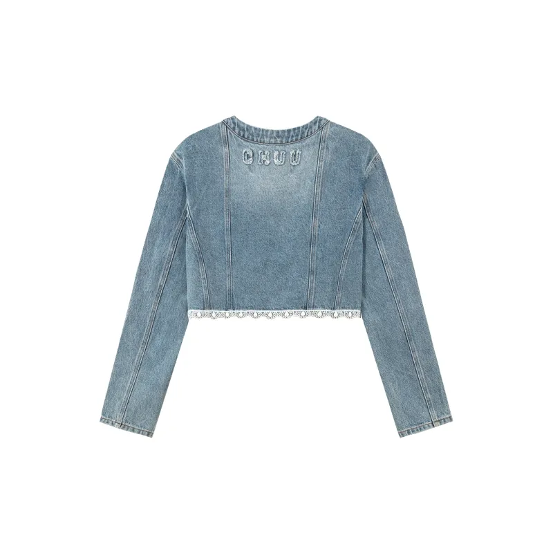 CHUU Denim Jackets Women's Denim Blue-1