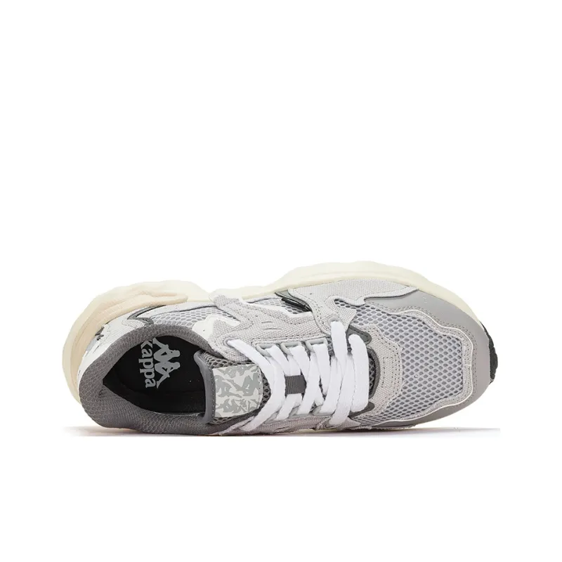 Kappa Anti Slip And Wear Resistant Breathable Low Top Casual Running Shoes Unisex Gray-4