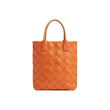 Bottega Veneta CABAT Lambskin Tote Bag Shopping Bag Shoulder Bag Crossbody Bag Handbag Medium Size Women's Burnt Orange
