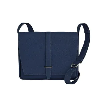 HERMES Steve Light Junior Togo Calfskin Messenger Bag Shoulder Bag Crossbody Bag Men's 73 Bleu Saphir Sapphire Blue