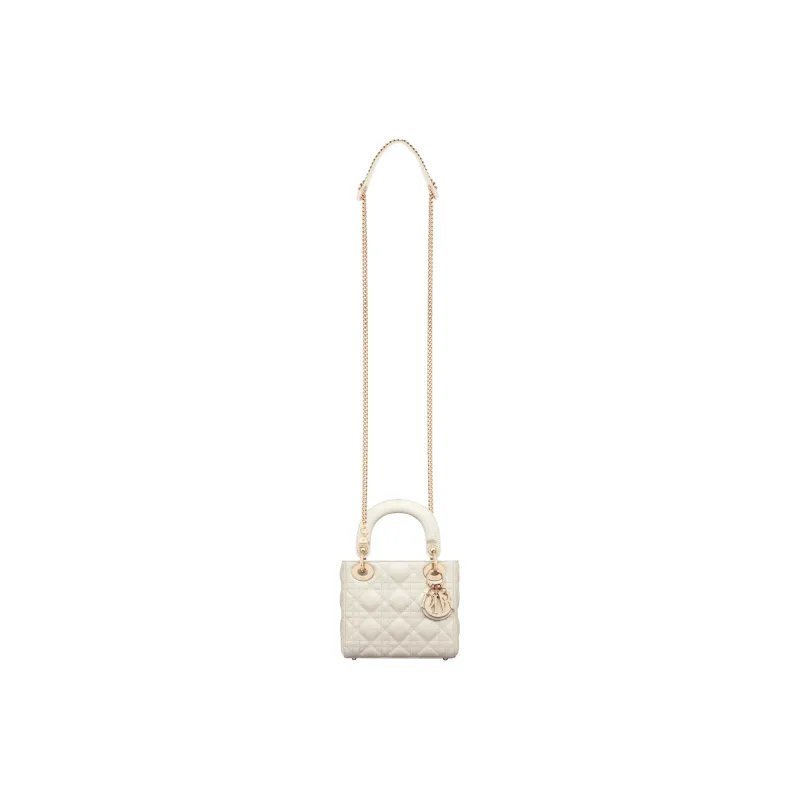 DIOR Lady Dior Sheepskin Lady Dior Bag Shoulder Bag, Crossbody Bag, Handbag Mini Women's Milk White-1