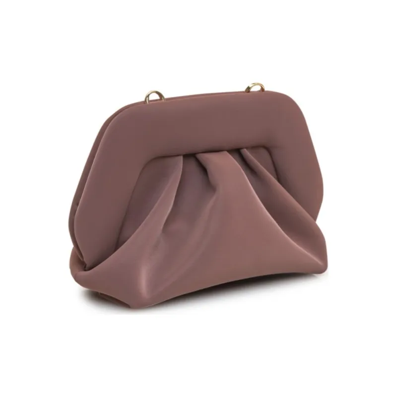THEMOIRE GEA Satin One Shoulder Crossbody Clutches Regular Women's Taupe-2