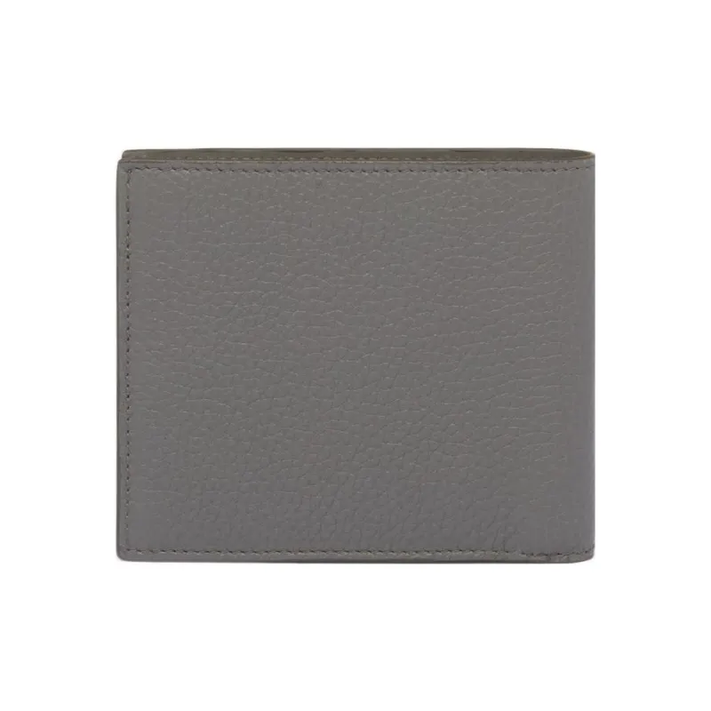 PRADA Leather Wallet Men's Gray-2