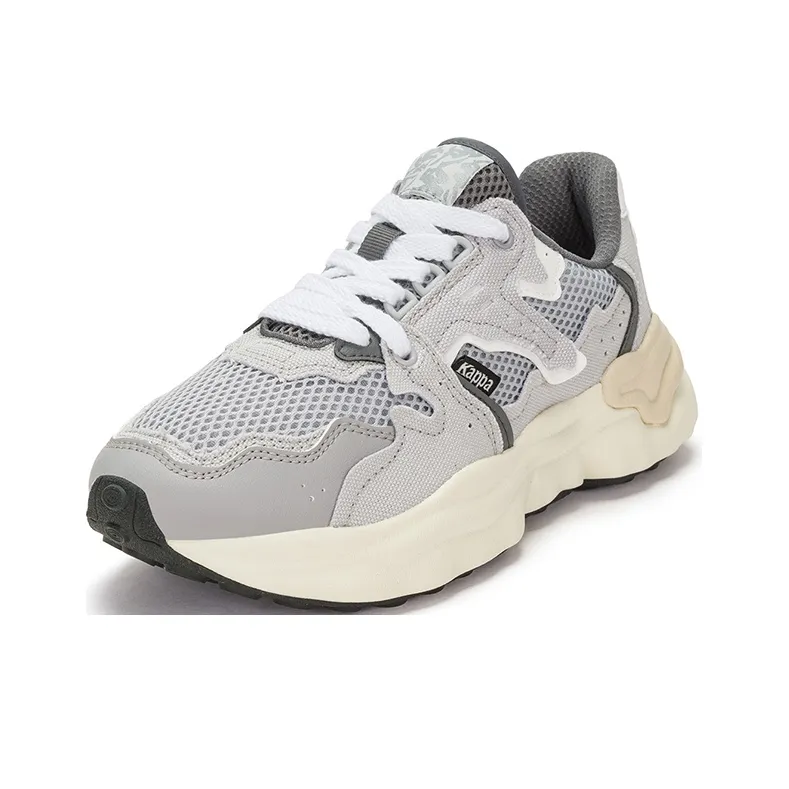Kappa Anti Slip And Wear Resistant Breathable Low Top Casual Running Shoes Unisex Gray-3