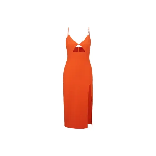 HUGO BOSS Sleeveless Dresses Women's Orange Red