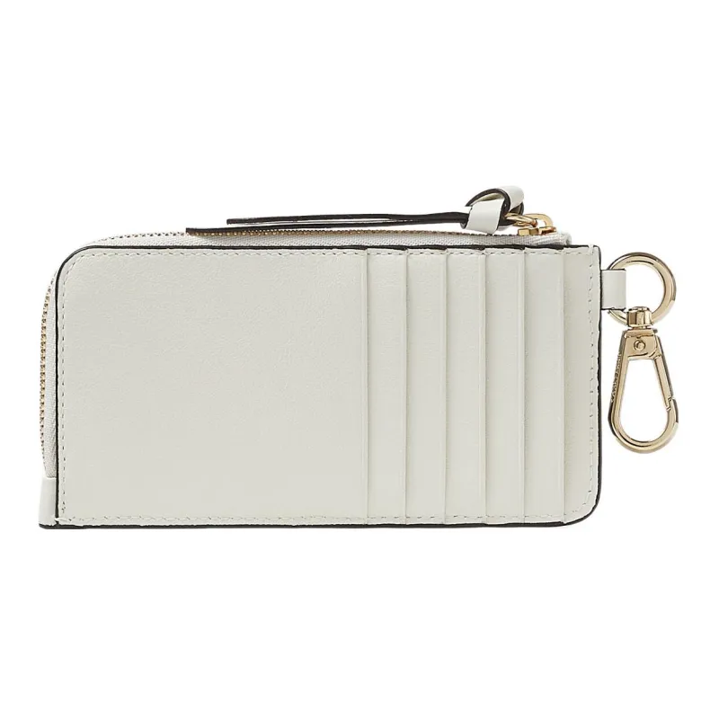 Jimmy Choo Smooth Calf Leather Business Card Holder Card Case Women's White-2