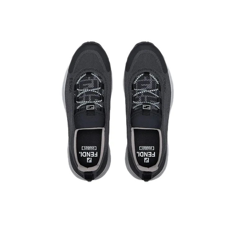 FENDI Cushioning Low Top Sports Casual Shoes Women's Gray-3
