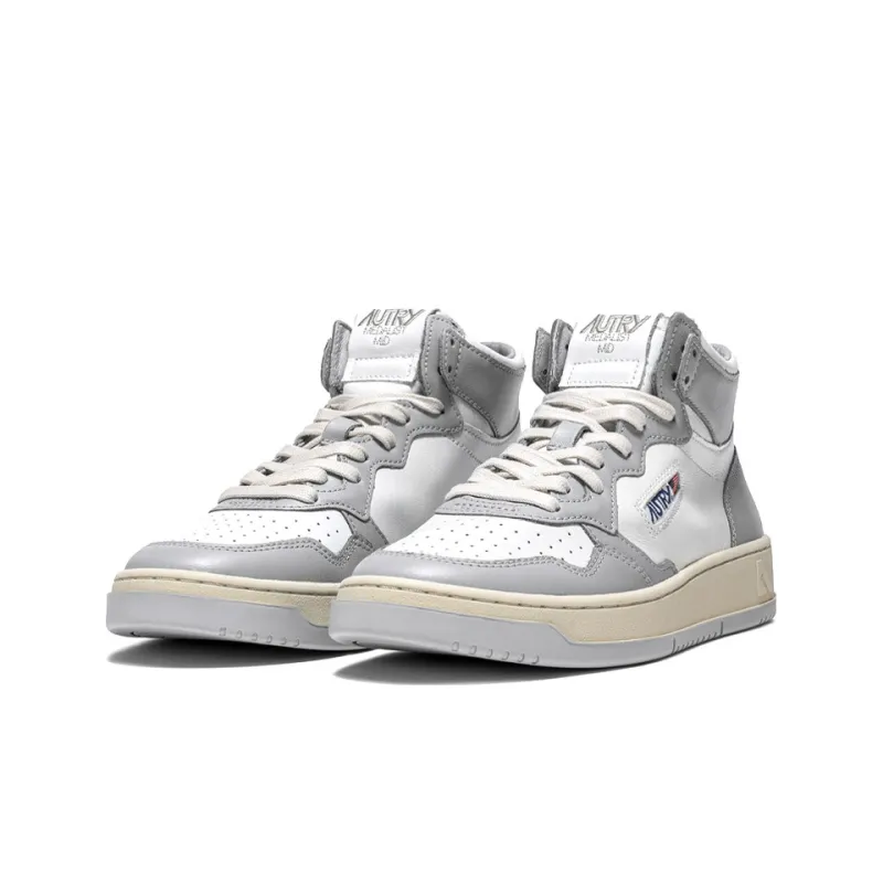 AUTRY Medalist Mid Bicolor 'White Grey'-1