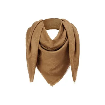 LOEWE Silk Scarves Women's Brown