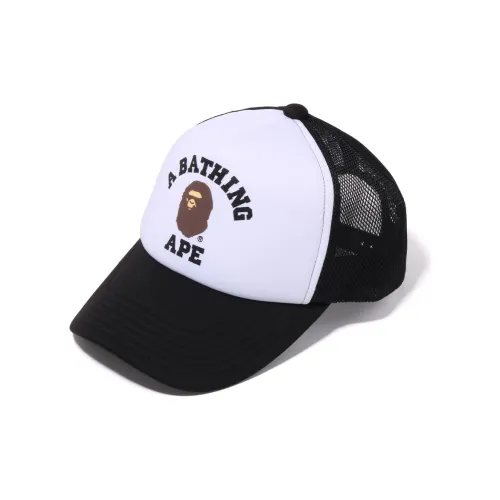 A BATHING APE Baseball Caps Unisex White