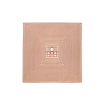 TOTEME Striped Monogram-print Scarf