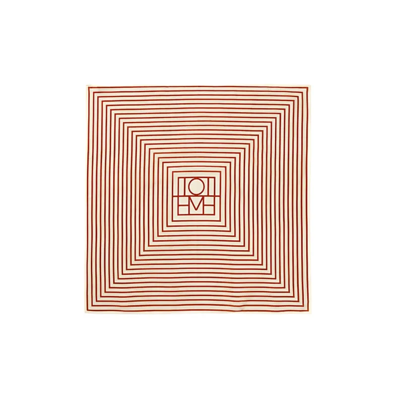 TOTEME Striped Monogram-print Scarf-0