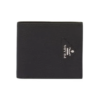 PRADA Leather Wallet Men's Black