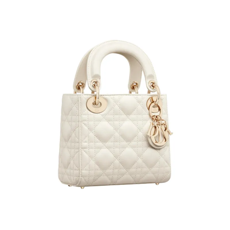 DIOR Lady Dior Sheepskin Lady Dior Bag Shoulder Bag, Crossbody Bag, Handbag Mini Women's Milk White-2