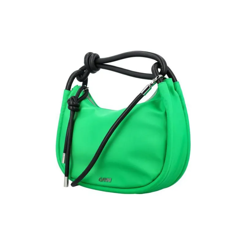 GANNI Polyamide With Leather Shoulder Bag, Crossbody Bag, Handbag Women's Green-1