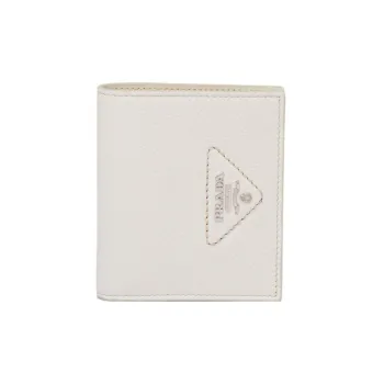 PRADA Leather Wallet Men's White