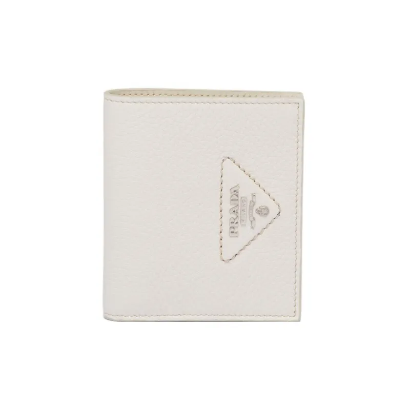 PRADA Leather Wallet Men's White-0