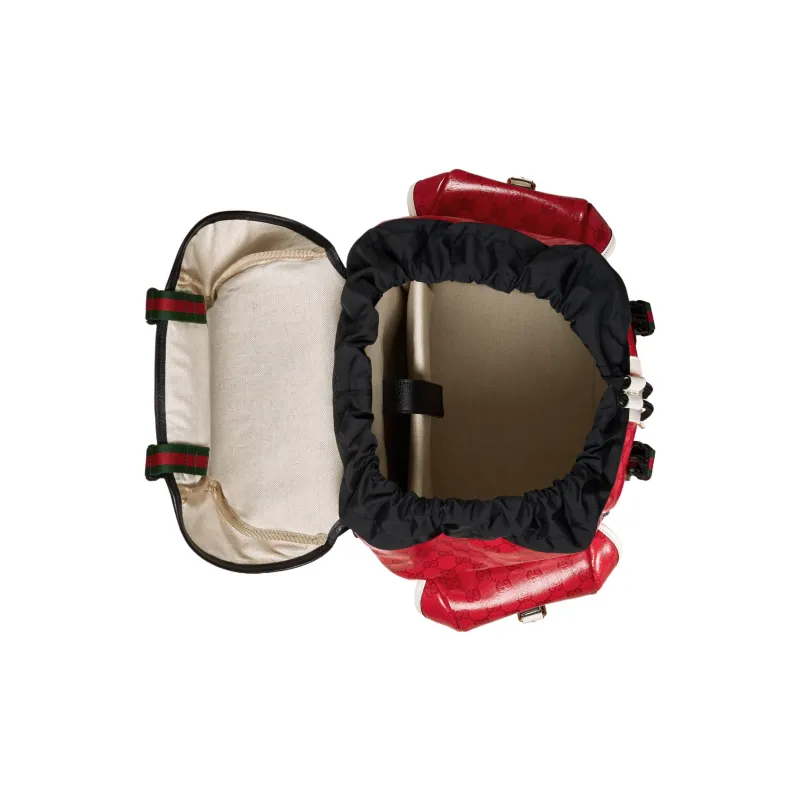 GUCCI Adidas Collaboration Canvas With Leather Backpack Men's Red/White-6