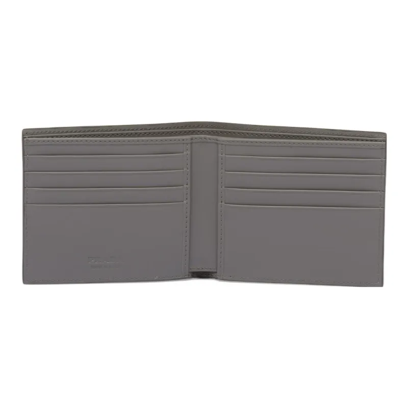 PRADA Leather Wallet Men's Gray-3