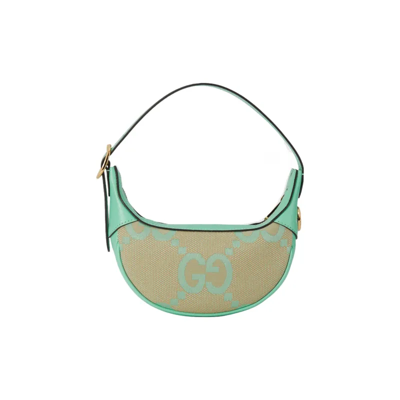 GUCCI Ophidia Canvas With Leather Shoulder Bag Handbag Shoulder Bag Women's Beige & Mint Green-2