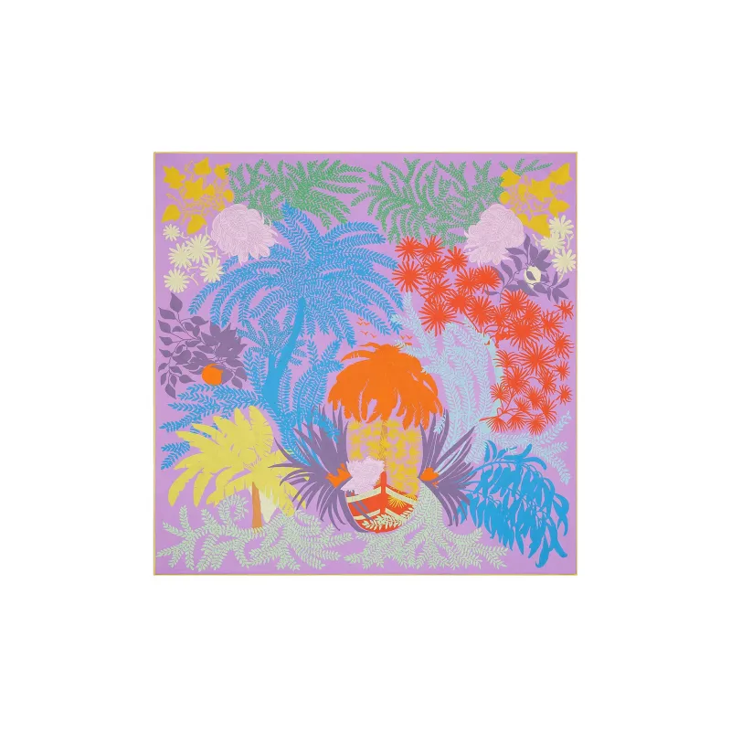 HERMES Le Jardin Des Peintres Silk Scarves Women's-2