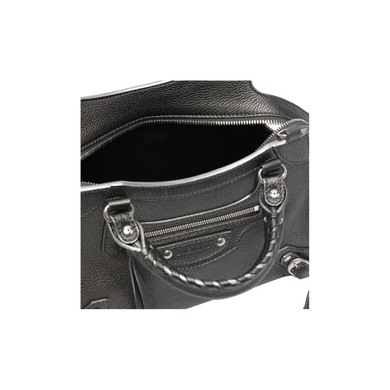 Balenciaga Neo Classic Grain Texture Embossed Cow Leather Shoulder Bag Crossbody Bag Extra Small Women's Dark Gray-3