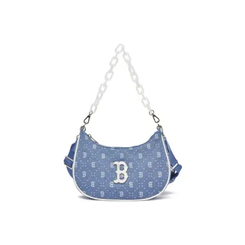 MLB Artificial Leather Shoulder Bag Hobo Bag Crossbody Bag Regular Women's Denim Light Blue