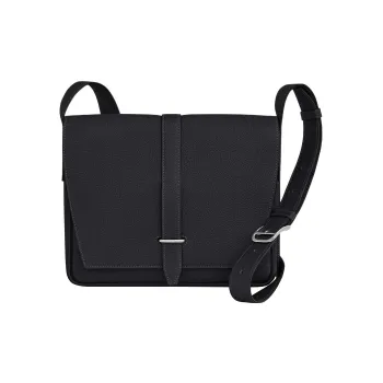 HERMES Steve Light Junior Togo Calfskin Messenger Bag Shoulder Bag Crossbody Bag Men's 3Y Caban Dark Blue