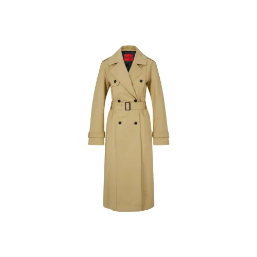 HUGO BOSS Trench Coats Women's Light Brown